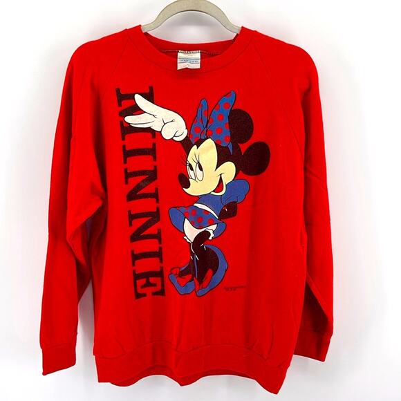 Vintage Disney Made In USA Minnie Mouse crewneck pullover sweatshirt sz XL - Picture 1 of 6